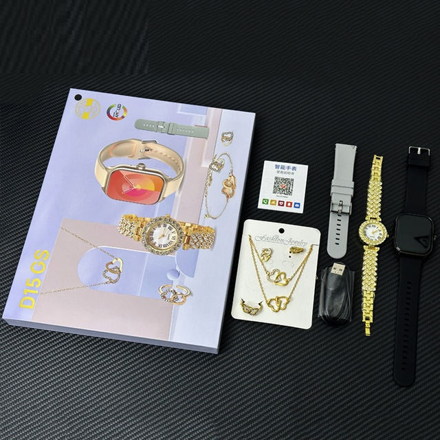 Womens Smartwatch & Jewelry Luxury Gift Set